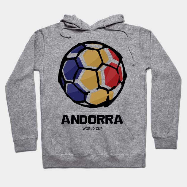 Andorra Football Country Flag Hoodie by KewaleeTee